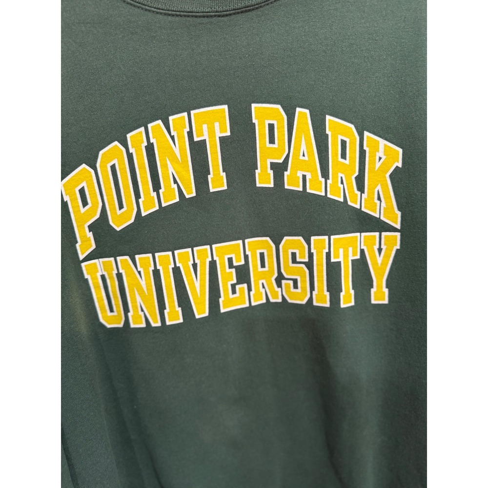 Champion Point Park University Sweatshirt Mens Large Green Vintage 2004 Crewneck